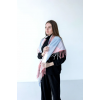 Велика рожева кашемірова хустка косинка в клітину CASHMERE